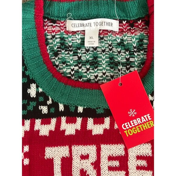 Tree Rexosaurus Dinosaur Tree Ornaments Ugly Christmas Sweater Men's Size XL - Picture 5 of 5